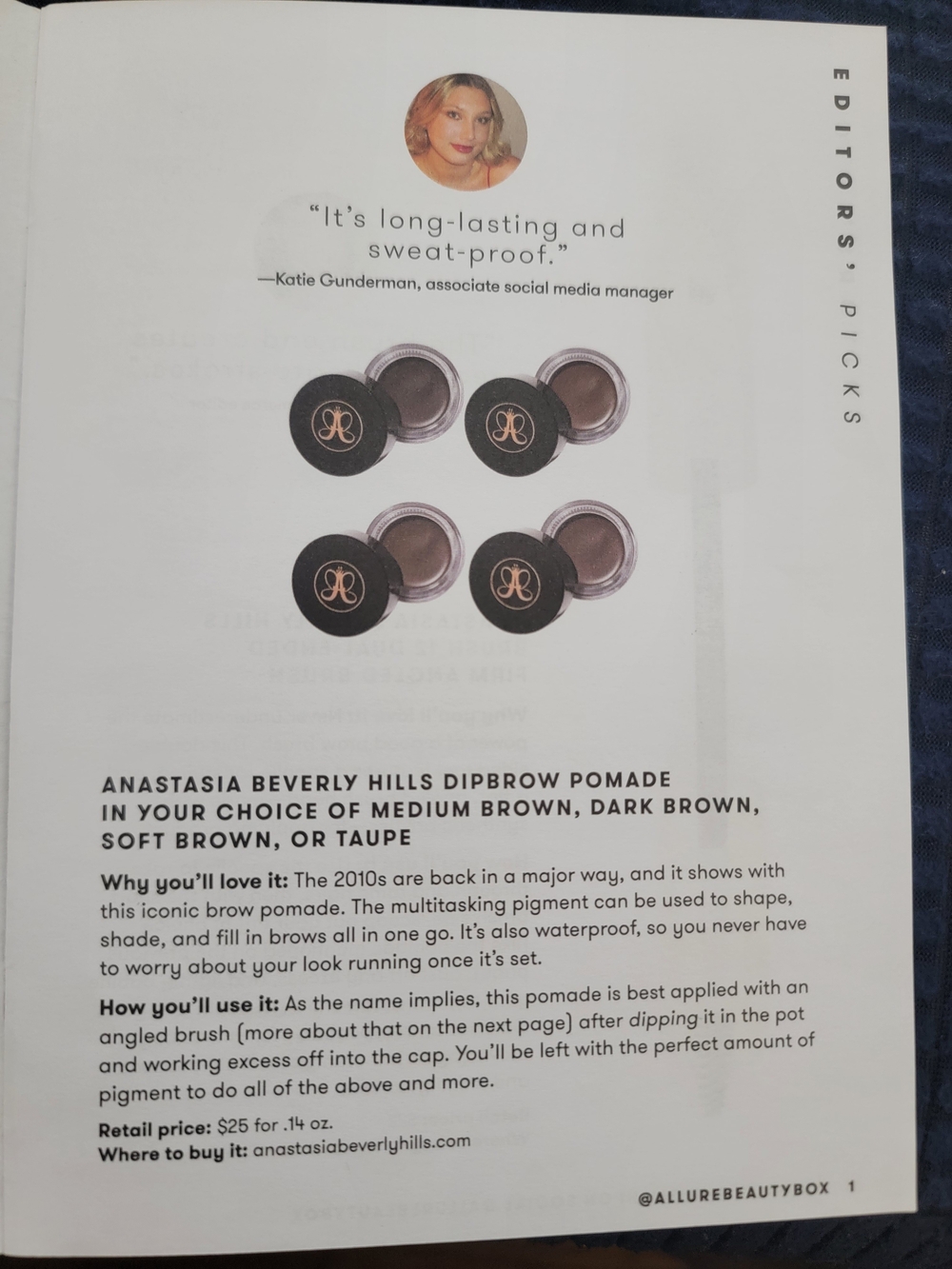 Anastasia Beverly Hills Dipbrow Pomade - Medium/Dark Brown Shades